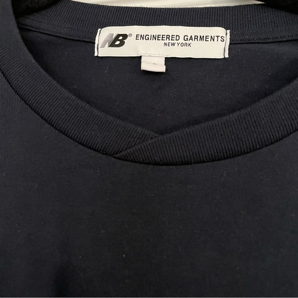 NWT New Balance x Engineered Garments Cross Crew Tee - Navy - Picture 11 of 12